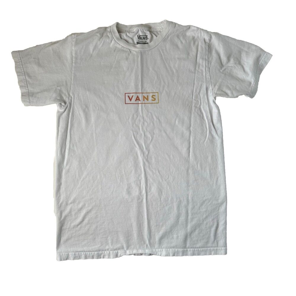 VANS Mens Classic Fit T-Shirt White Size Small